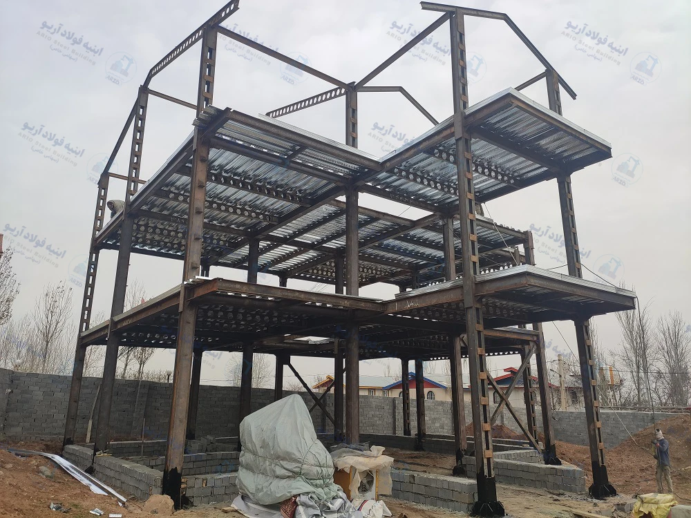 عکس اجرای سقف عرشه فولادی
