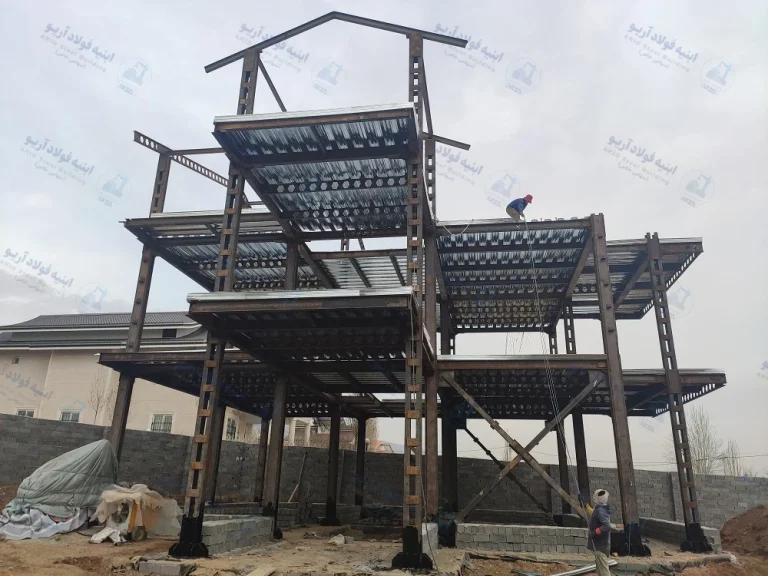 عکس اجرای سقف عرشه فولادی