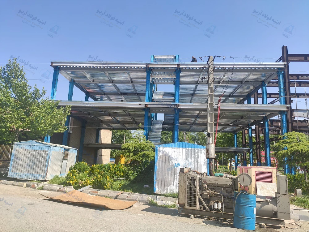 عکس اجرای سقف عرشه فولادی