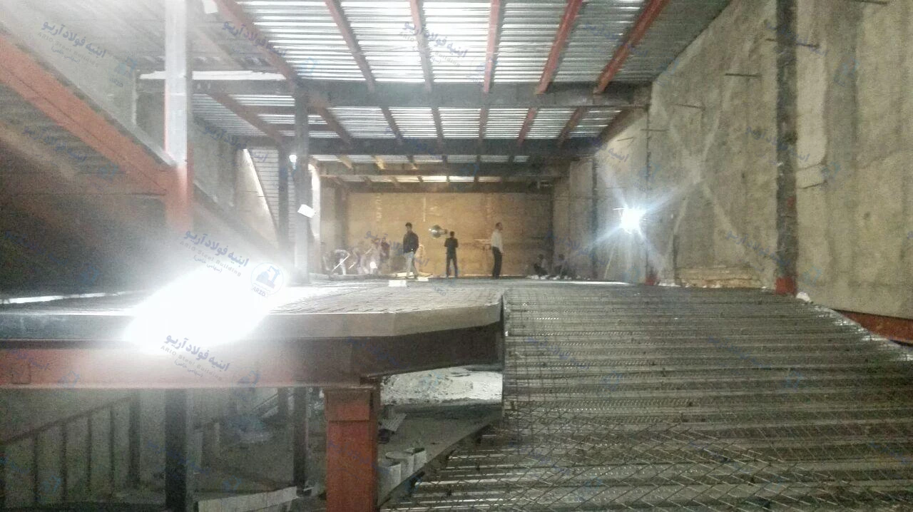 عکس اجرای سقف عرشه فولادی