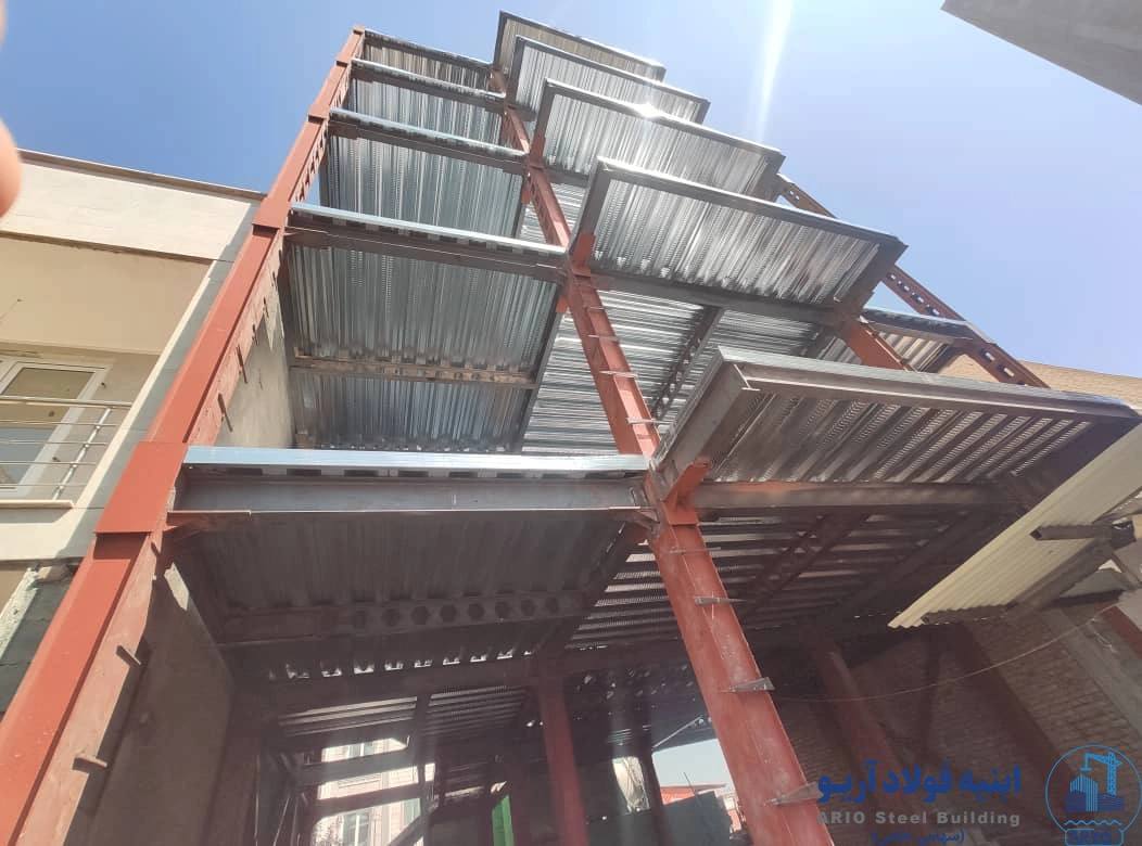 عکس اجرای سقف عرشه فولادی