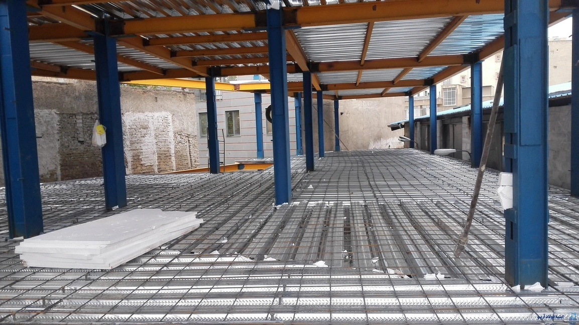 عکس اجرای سقف عرشه فولادی