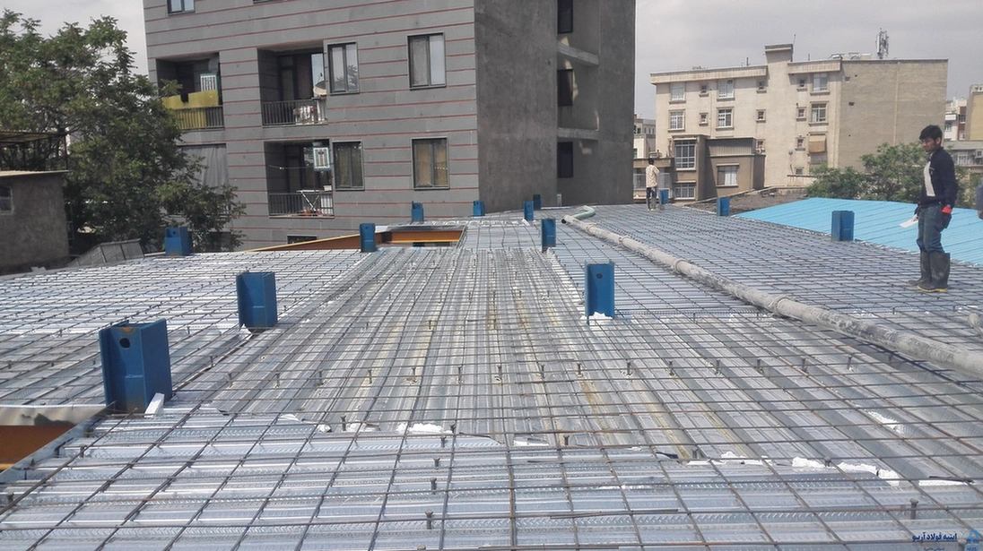 عکس اجرای سقف عرشه فولادی