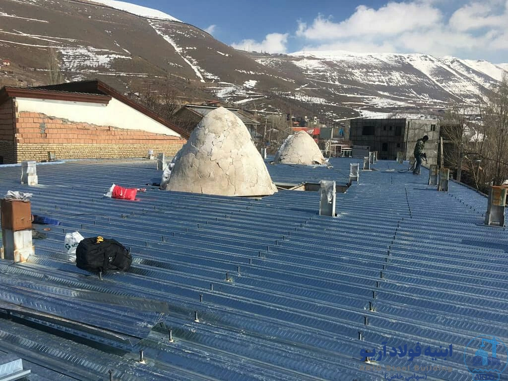 عکس اجرای سقف عرشه فولادی
