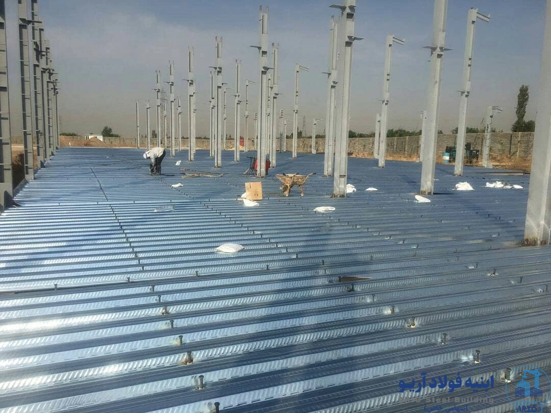 عکس اجرای سقف عرشه فولادی