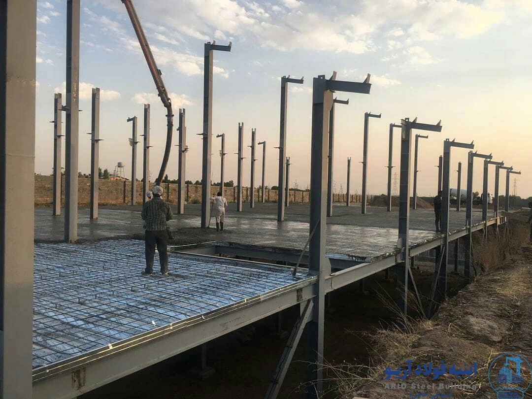 عکس اجرای سقف عرشه فولادی