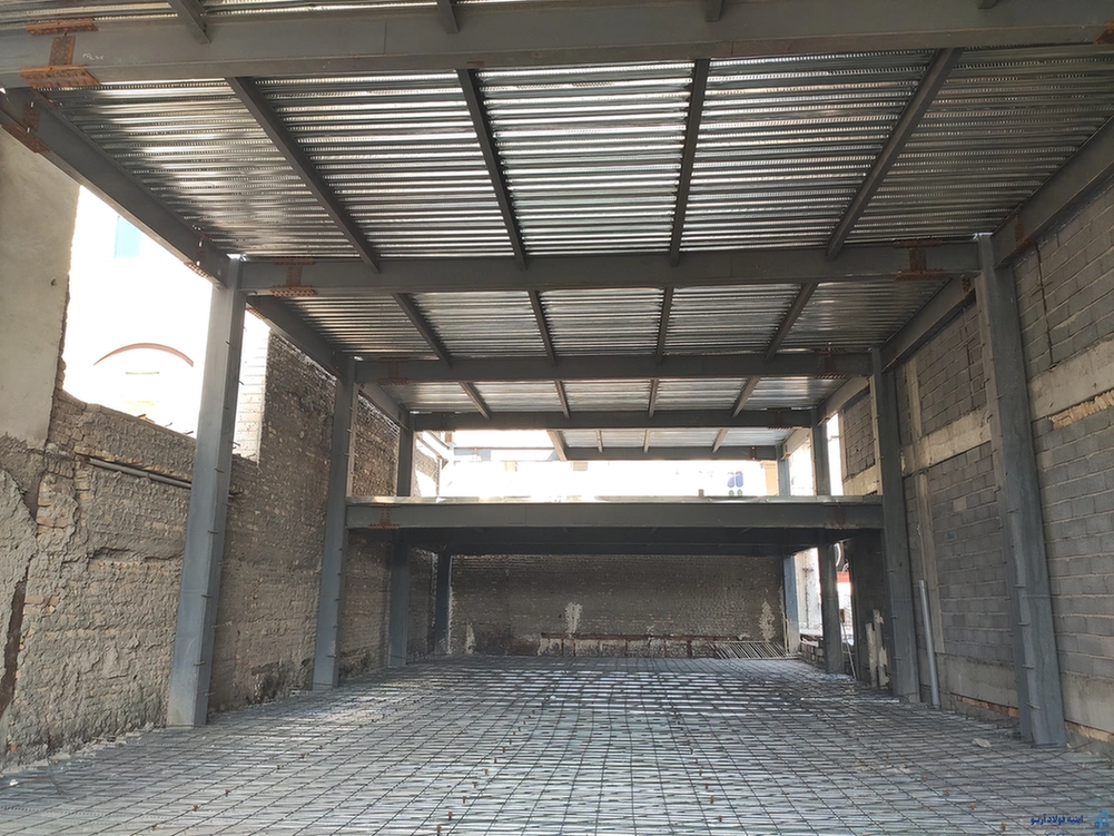عکس اجرای سقف عرشه فولادی