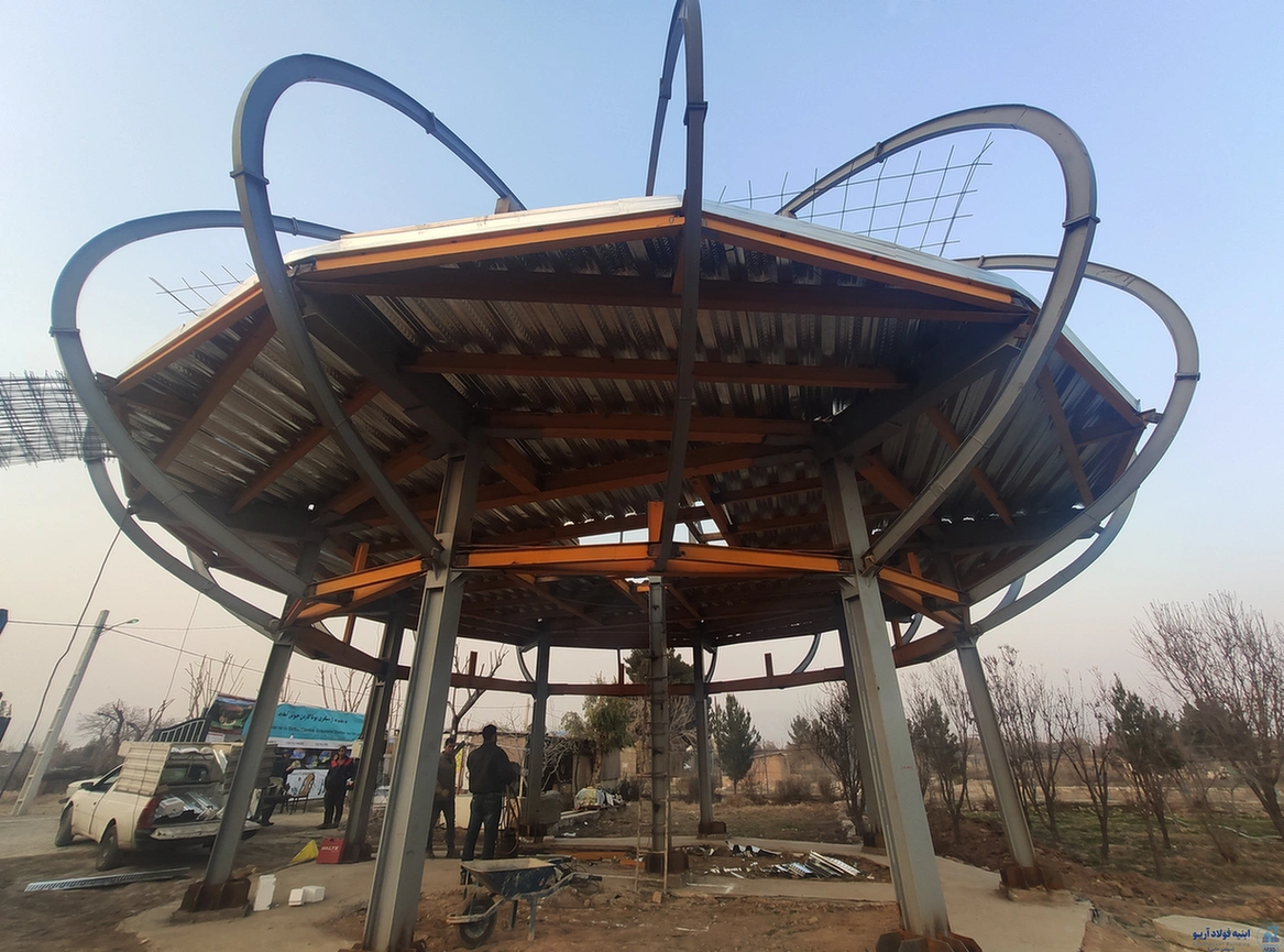 عکس اجرای سقف عرشه فولادی