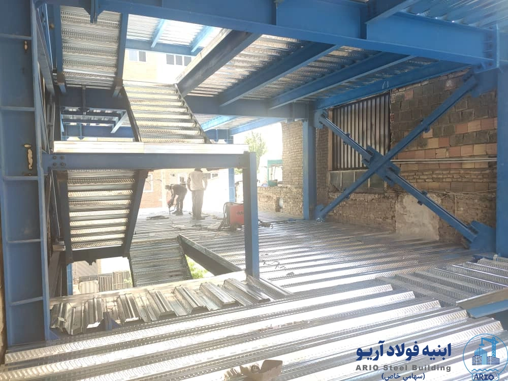 عکس اجرای سقف عرشه فولادی