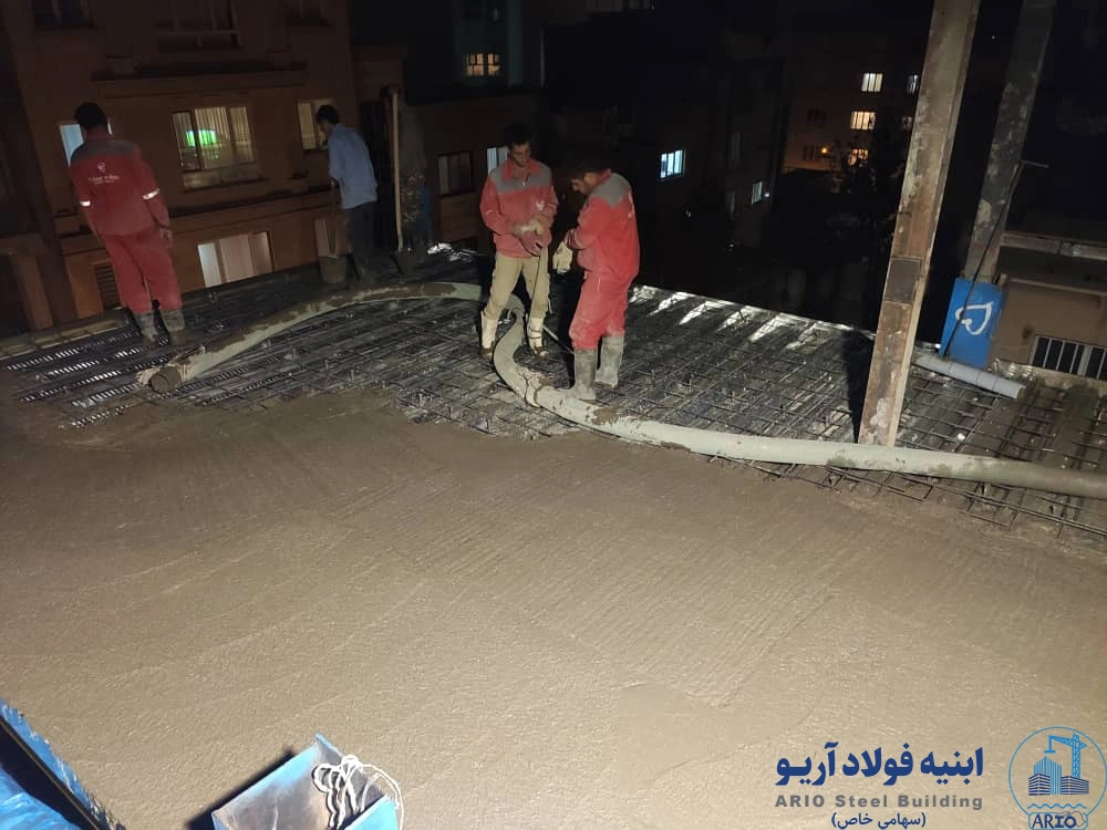 عکس اجرای سقف عرشه فولادی