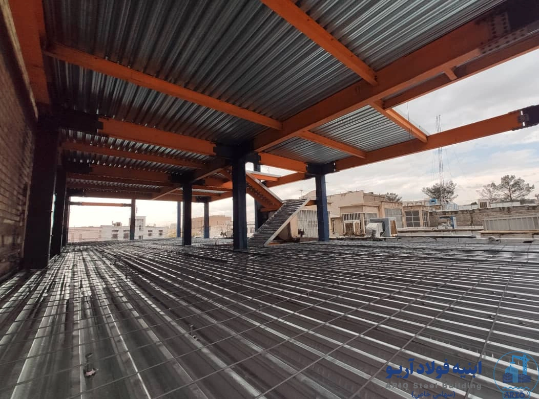 عکس اجرای سقف عرشه فولادی