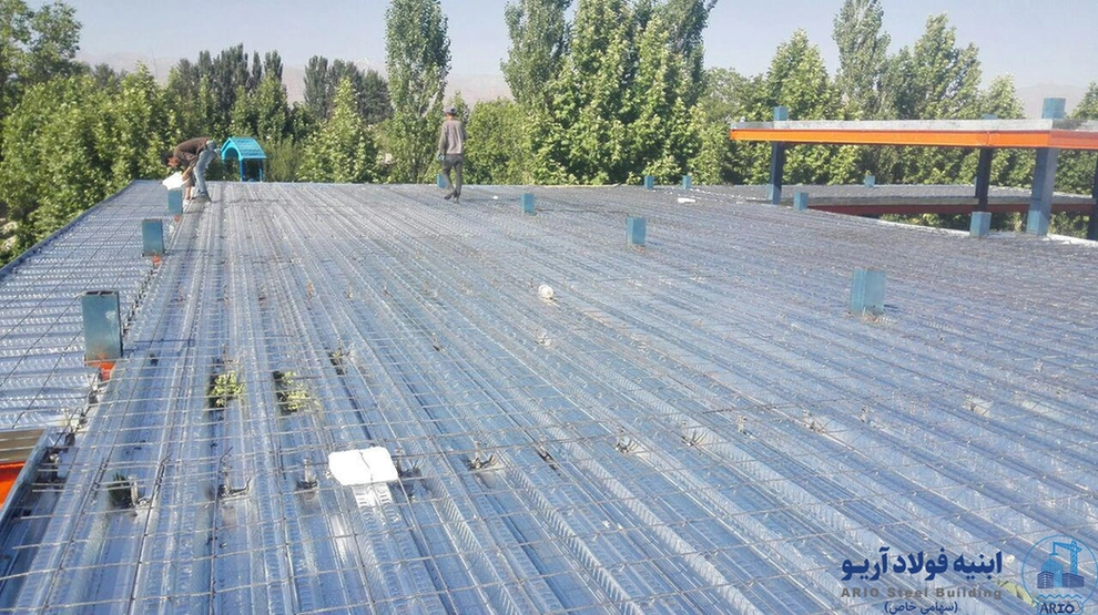 عکس اجرای سقف عرشه فولادی