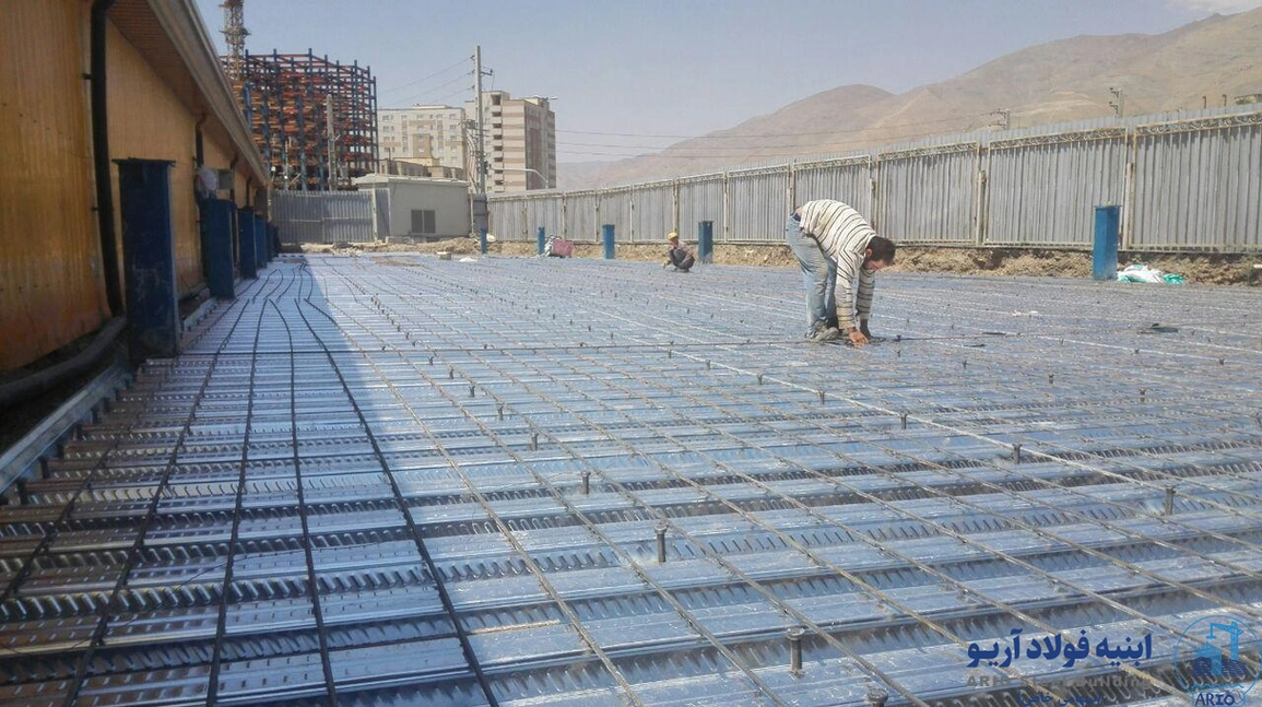 عکس اجرای سقف عرشه فولادی