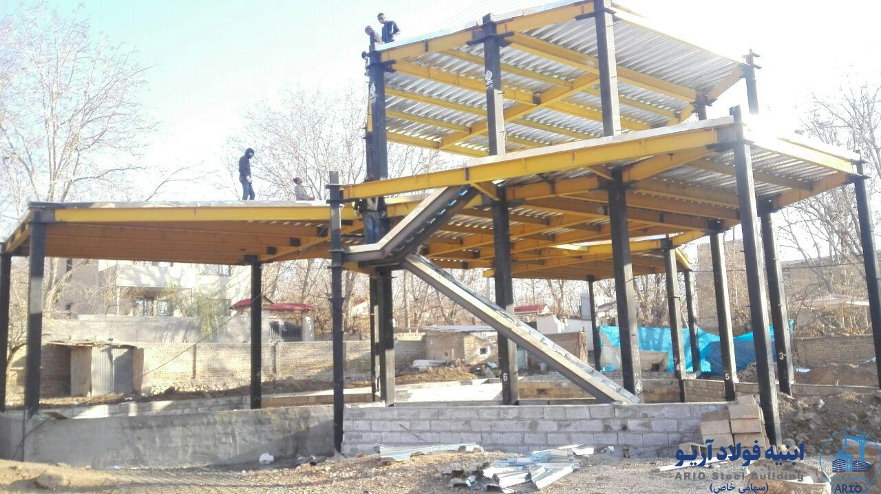 عکس اجرای سقف عرشه فولادی