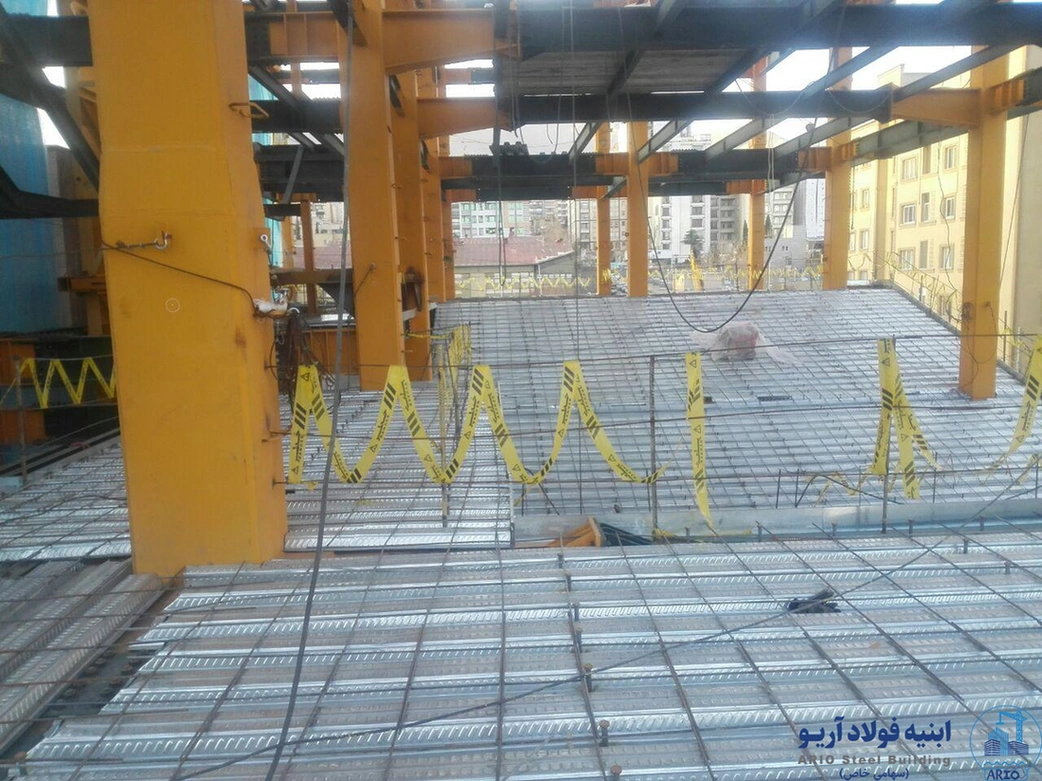 عکس اجرای سقف عرشه فولادی