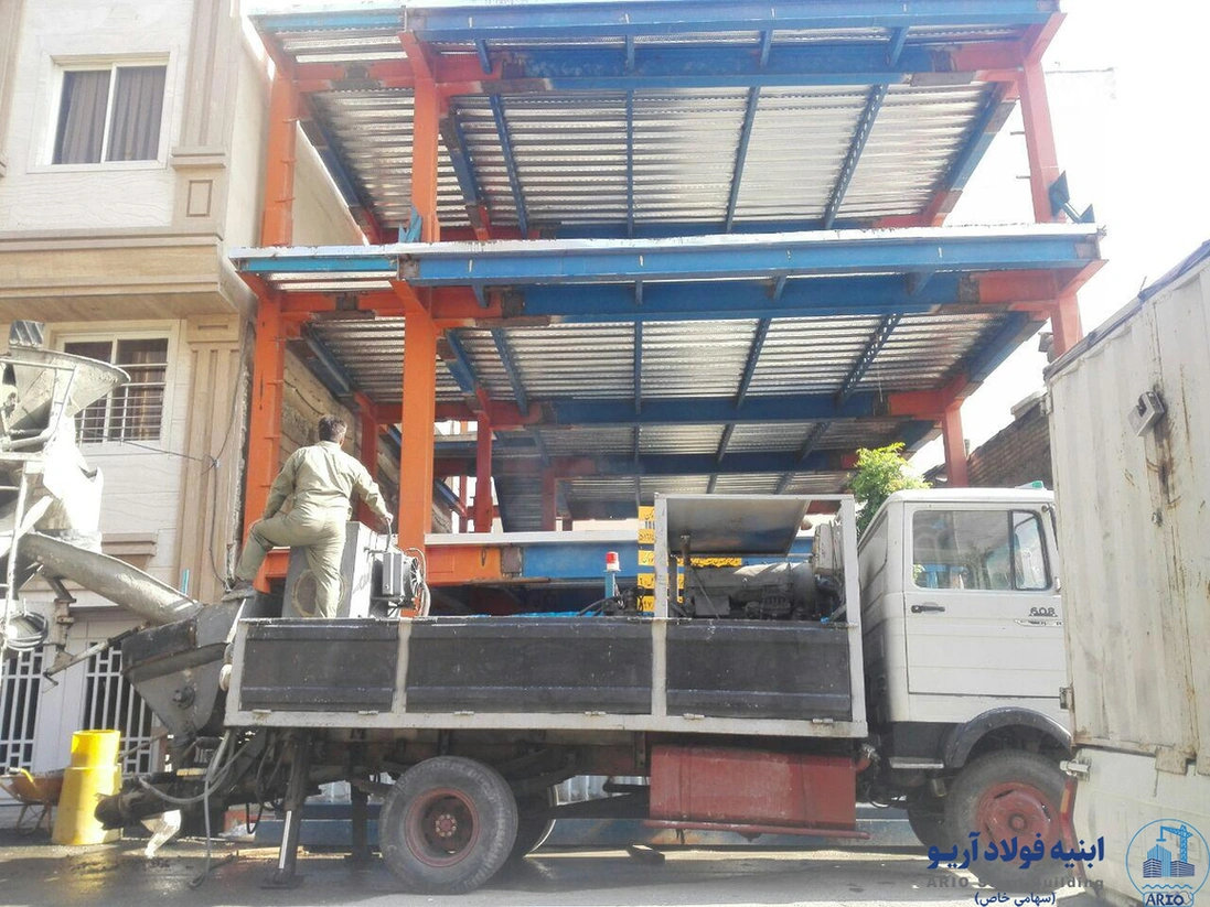 عکس اجرای سقف عرشه فولادی
