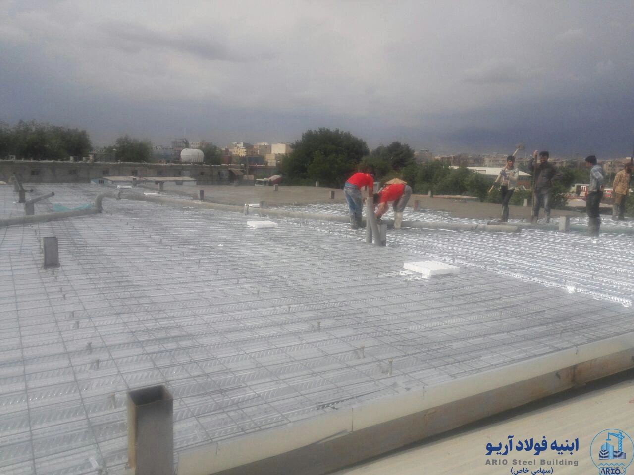 عکس اجرای سقف عرشه فولادی