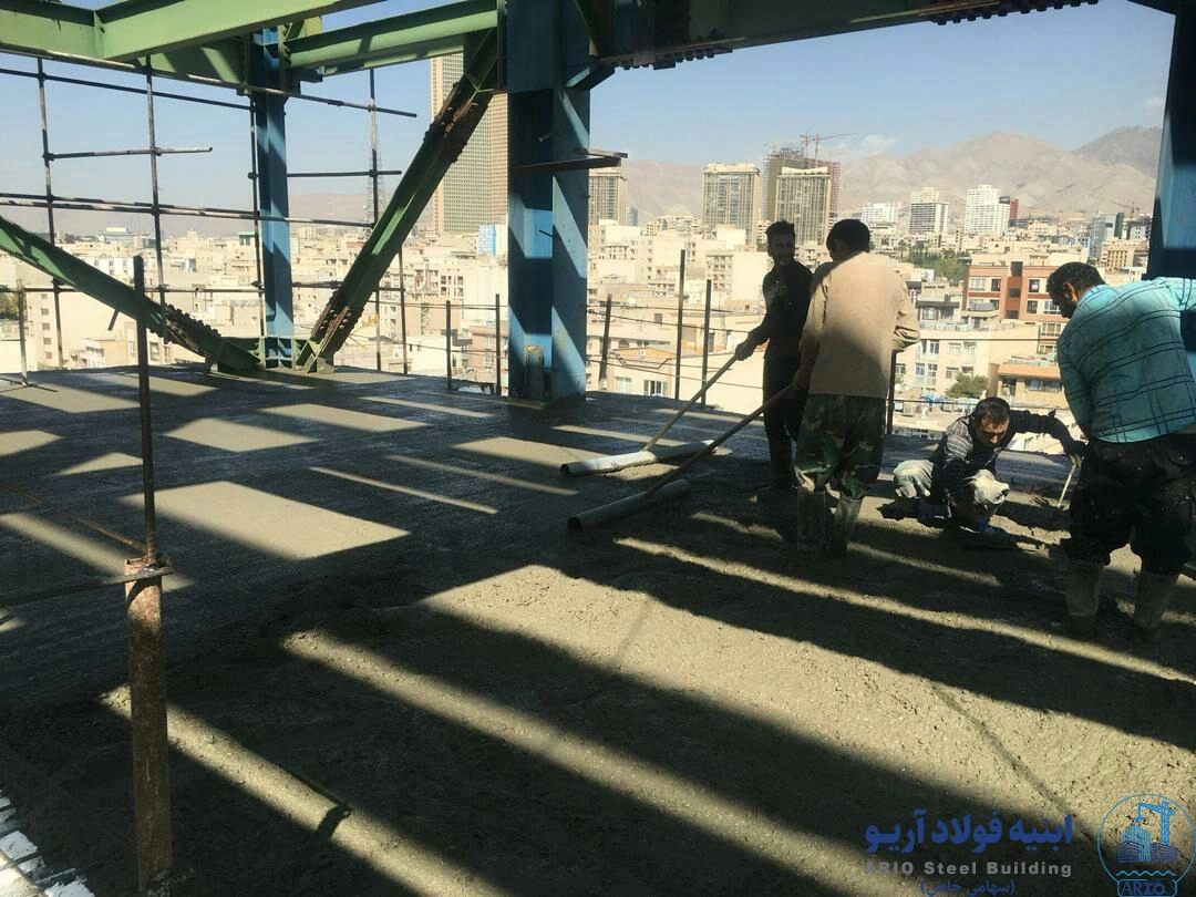 عکس اجرای سقف عرشه فولادی