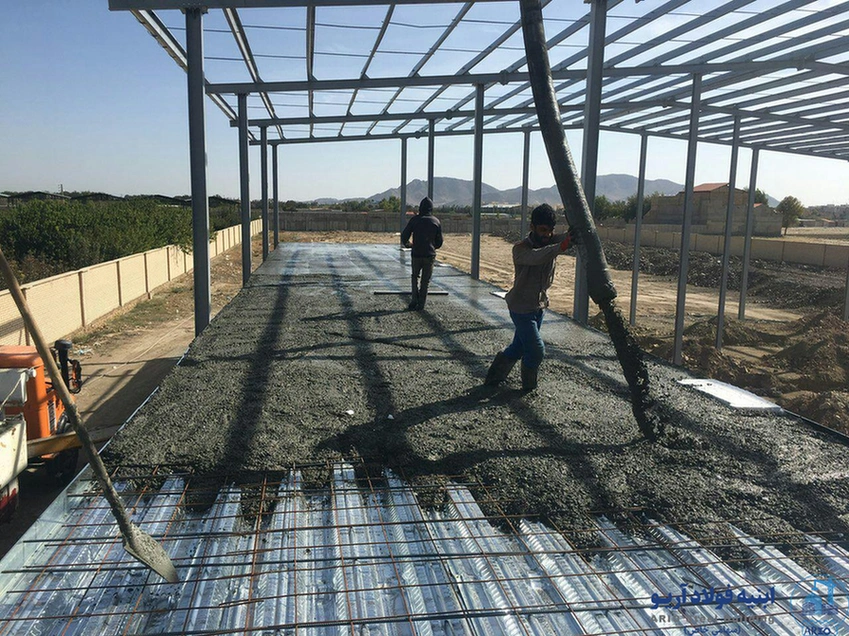 عکس اجرای سقف عرشه فولادی