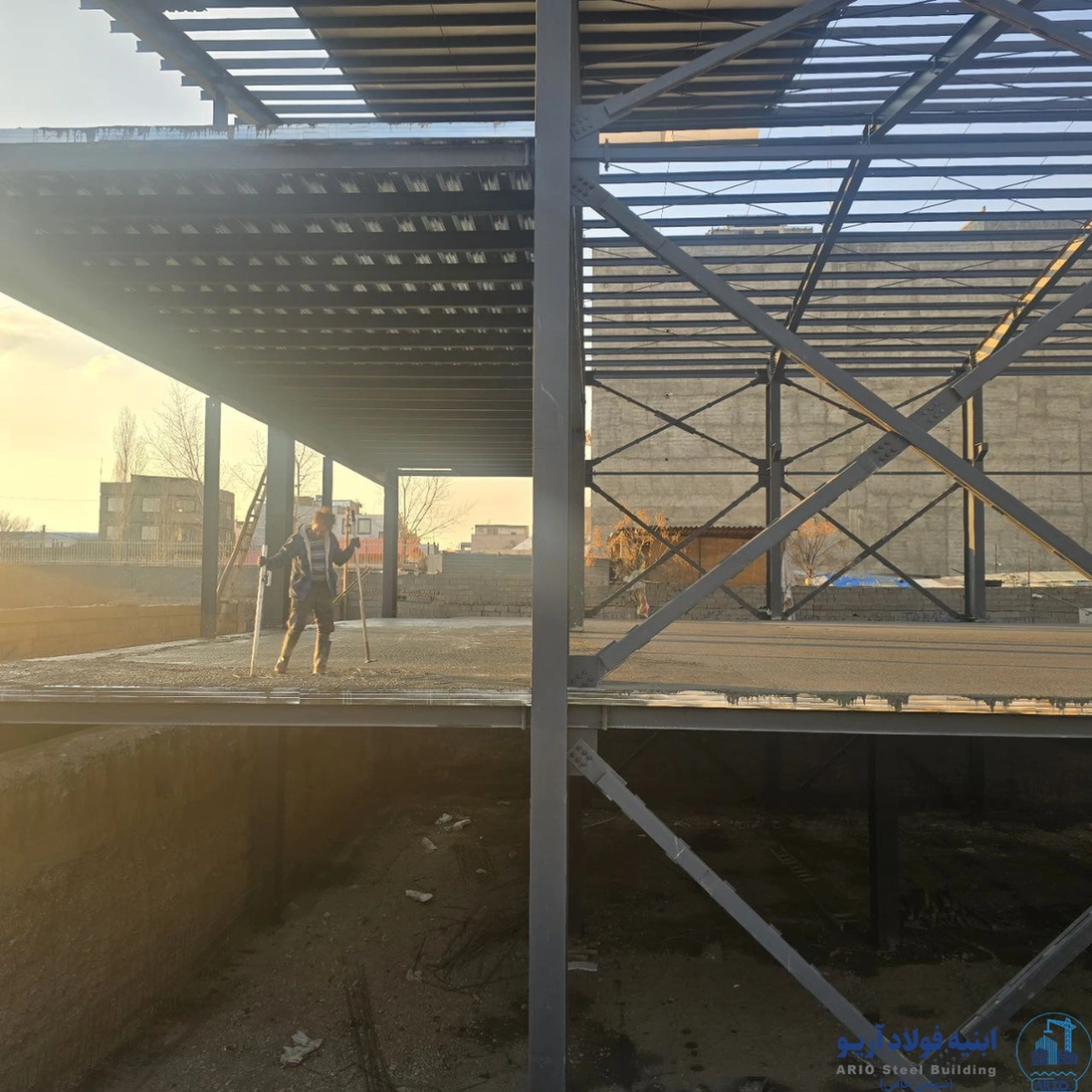 عکس اجرای سقف عرشه فولادی