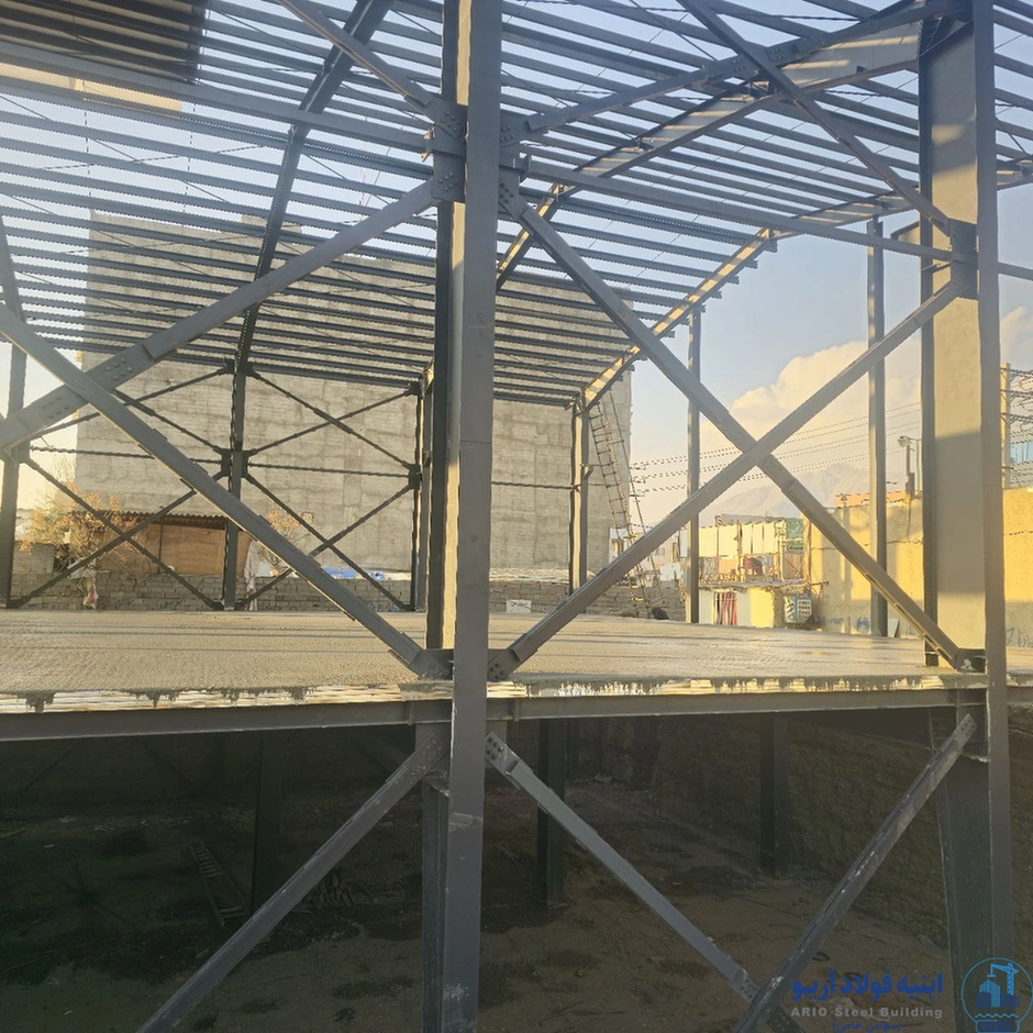 عکس اجرای سقف عرشه فولادی